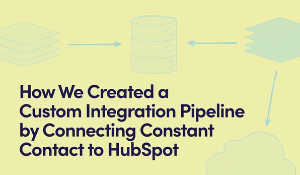 Integration illustration with text - How We Created a Custom Integration Pipeline by Connecting Constant Contact to HubSpot